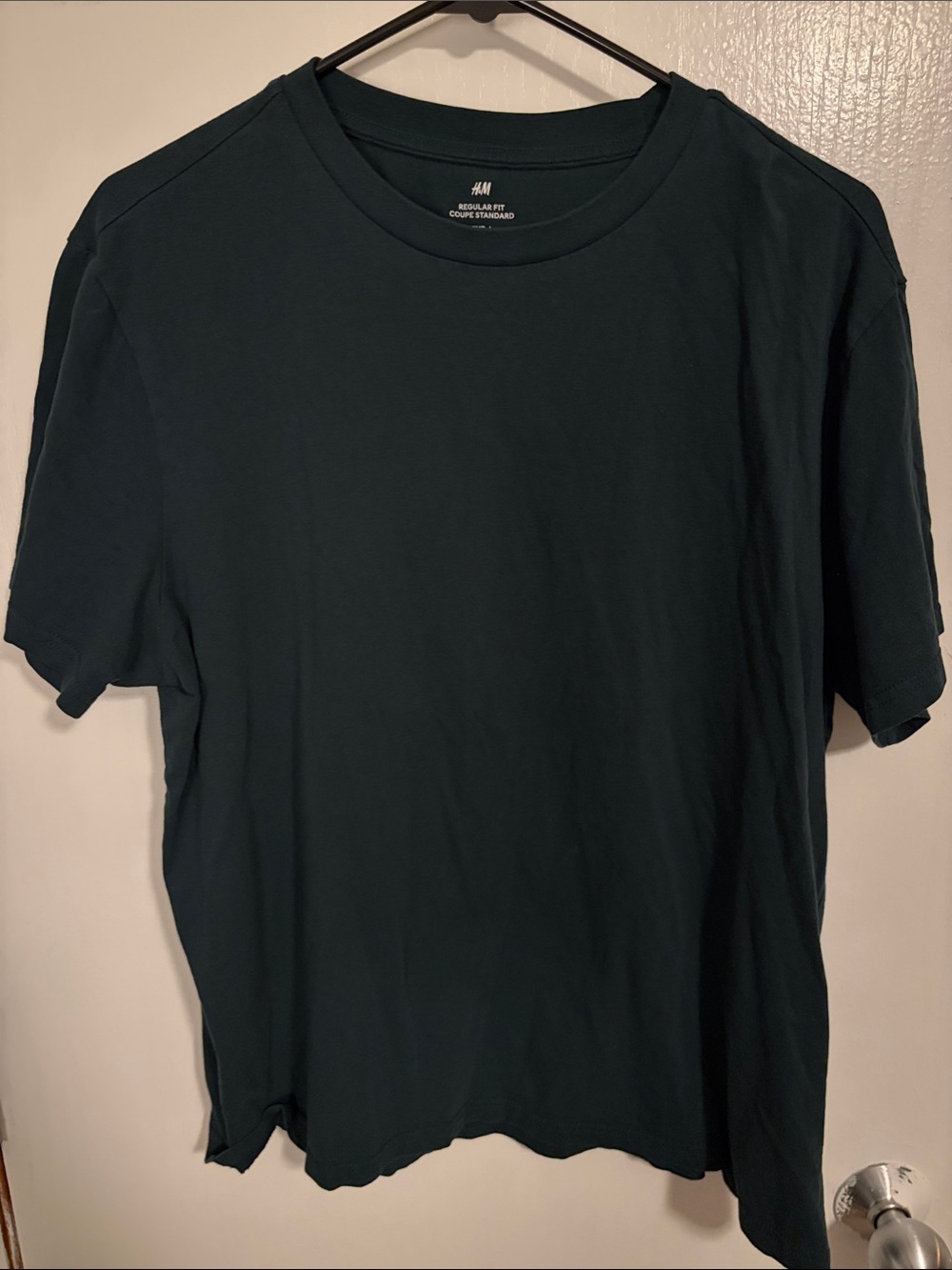 H&M Men's Forest Green Crewneck Short Sleeve Tee